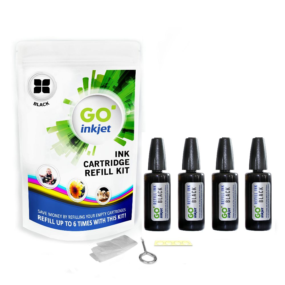 Black Ink Refill Kit for HP Cartridges